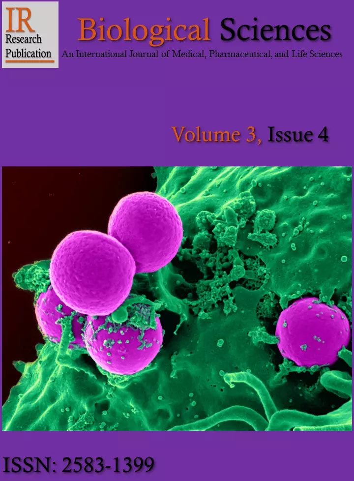 Image showing volume 3 issue 4 of biological sciences journal published by IR Research Publication